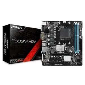 image of ASRock 760GM-HDV AMD Socket AM3+ Micro ATX VGA/DVI-D/HDMI Motherboard