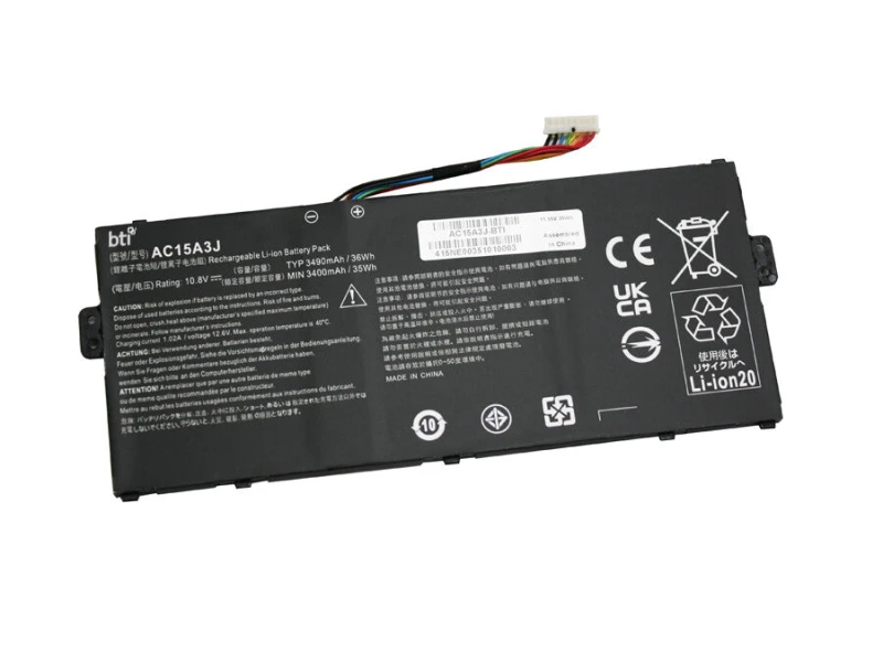 Image of BTI BTI 37Wh 3 cell KT.00305.004 compatible battery for ACER CHROMEBOOK R11 CB5-132T-C8ZW CHROMEBOOK R11 C738T CHROMEBOOK R11 CB5-132T-C8KL AC15A3J-BT