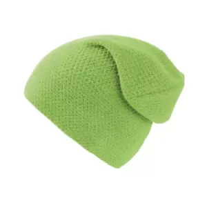Image of Atlantis Snobby Waffle Knit Beanie (One Size) (Safety Green)