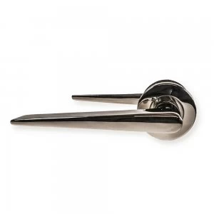 image of LocksOnline Meteor Stainless Steel Lever Door Handle on Rose