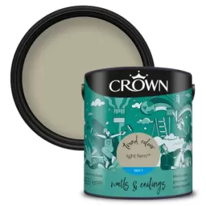 image of Crown Matt Emulsion Paint Light Fern - 2.5 litres