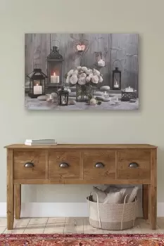 Image of Cosy Cottage LED Printed Canvas