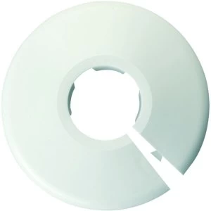 image of Wickes White Pipe Collars - 22mm Pack of 5