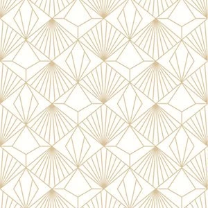 Image of Sublime Diamond Wallpaper White - 10m