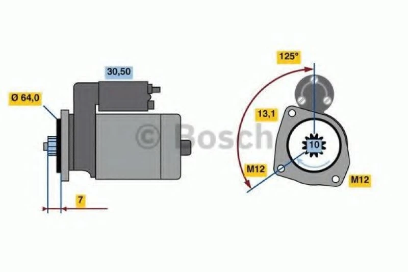 Image of Starter motor Bosch 0 986 022 770