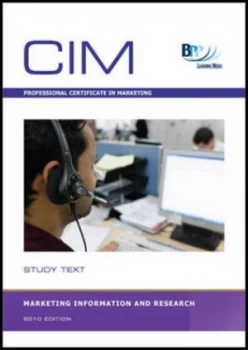 Image of Cim - Marketing Information and Research by Bpp Learning Media Paperback