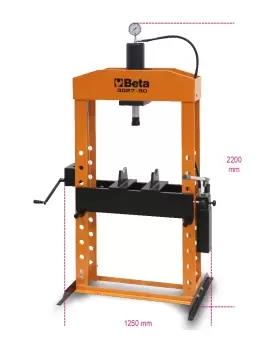 image of Beta Tools 302750 Hydraulic Bench Press 50T Moving Piston & Hoist 030270050