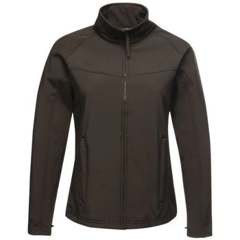 image of Professional UPROAR Interactive Softshell Jacket womens Jacket in Black - Sizes UK 10,UK 12,UK 14,UK 6