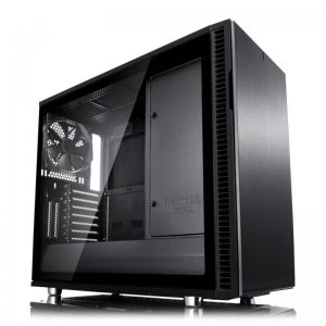 image of Fractal Define R6 Blackout Tempered Glass USB-C Midi PC Gaming Case