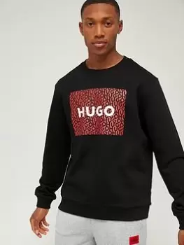 image of HUGO Dalker Logo Sweatshirt - Black Size XL Men