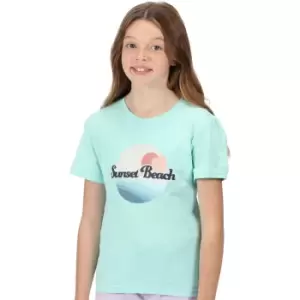 Image of Regatta Girls Bosley V Coolweave Cotton Jersey T Shirt 13 Years- Chest 32', (82cm)