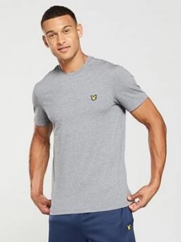 Image of Lyle & Scott Fitness Lyle & Scott Fitness Martin Lightweight T-Shirt, Mid Grey Marl Size M Men