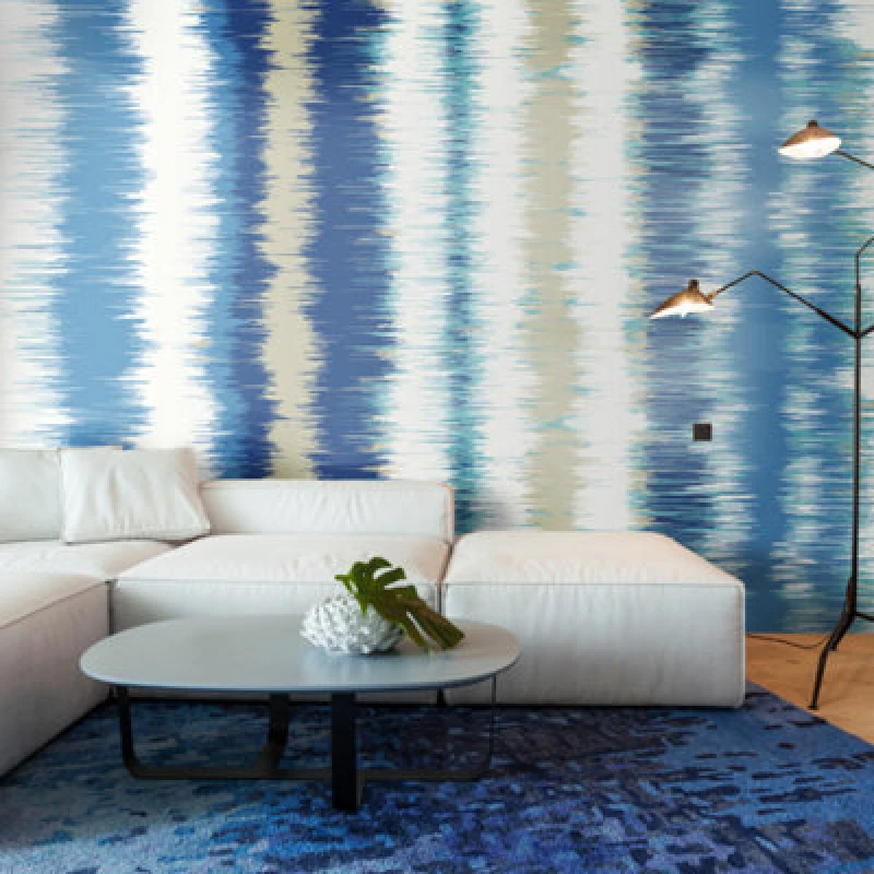 Image of Origin Murals Linear Stripe - Navy Blue Matt Smooth Paste The Wall Mural 350Cm Wide X 280Cm High
