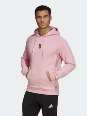 Image of adidas Inter Miami Cf Travel Hoodie, Pink Size M Men