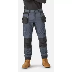 Image of Dickies Mens Holster Universal Flexible Work Trousers (32L) (Grey/Black) - Grey/Black