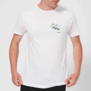 Image of Smiley World Let It Snow Mens T-Shirt - White - L