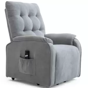 image of Charlbury Rise Fabric Recliner - Dove Grey