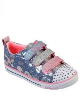 Image of Skechers Girls Sparkle Lite Unicorn Plimsolls - Multi