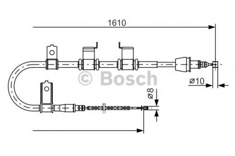 Image of Handbrake cable Bosch 1 987 482 070