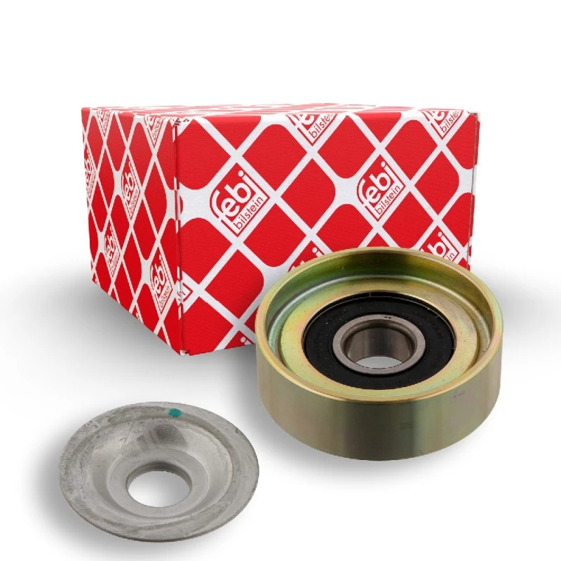 Image of FEBI BILSTEIN 30855 Idler Pulley Metal Deflection/Guide Pulley,v-ribbed belt (312)