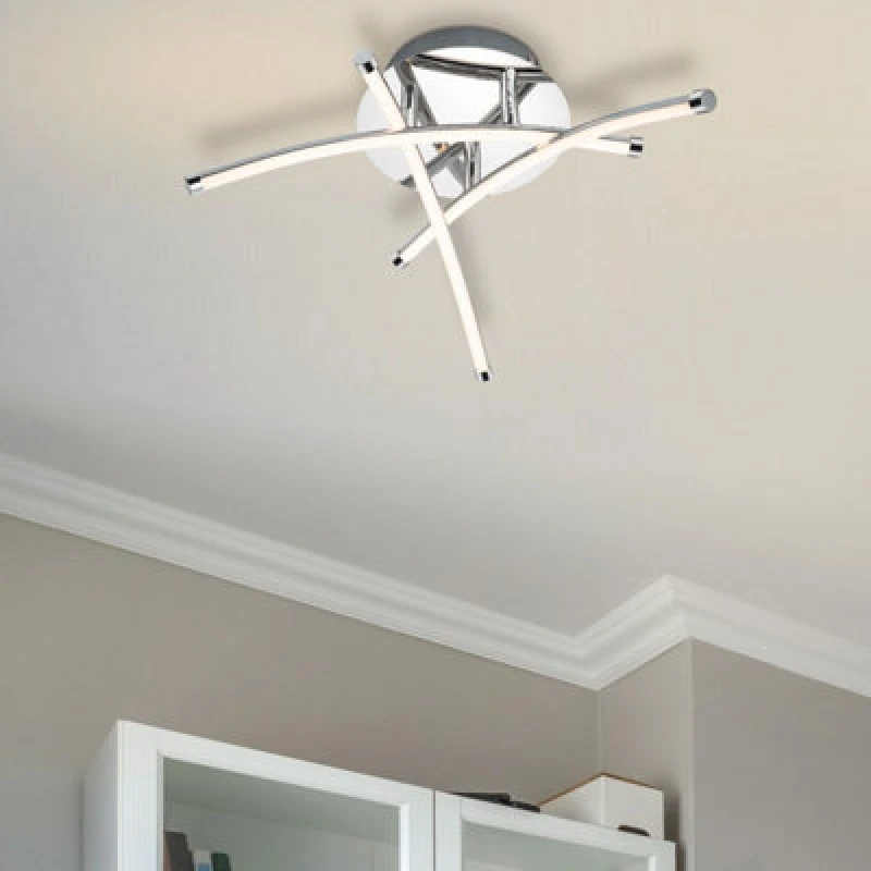 Image of Cosylyte Hatton Mini 3 Light Integrated LED Modern Ceiling Light - Chrome