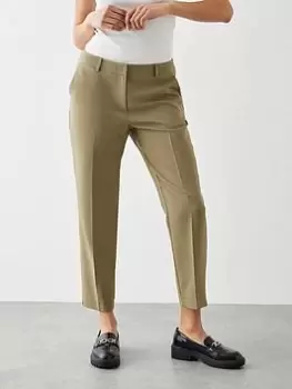 Image of Dorothy Perkins Ankle Grazer Trouser - Khaki, Green, Size 16, Women
