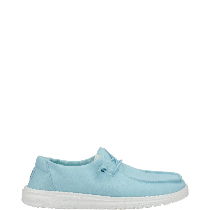 Image of Heydude Wendy Canvas Shoe - Blue, Size 4, Women Blue VWZW3 Female 4