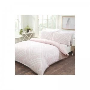 Image of Striped Geometric Reversible Duvet Set
