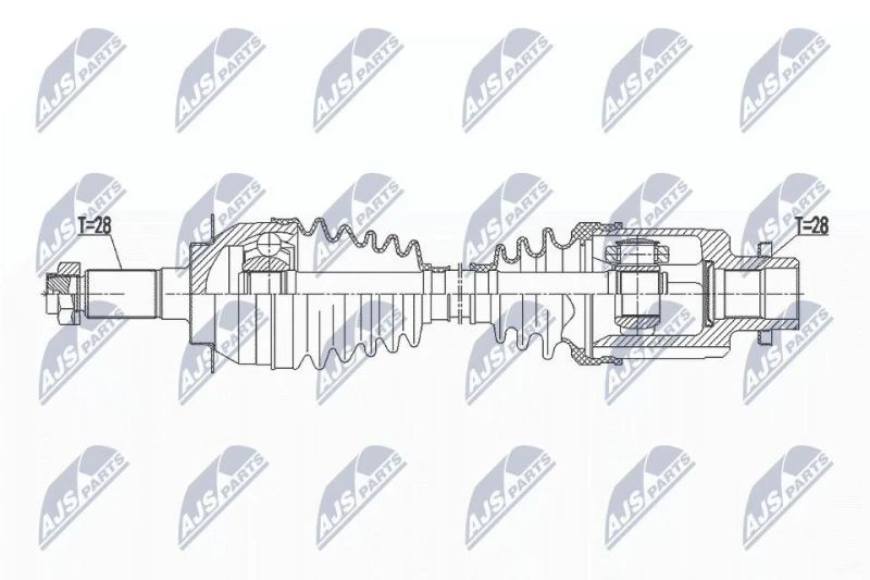 Image of NTY NPW-SU-039 Drive shaft Front Axle Left Drive Shaft (13)