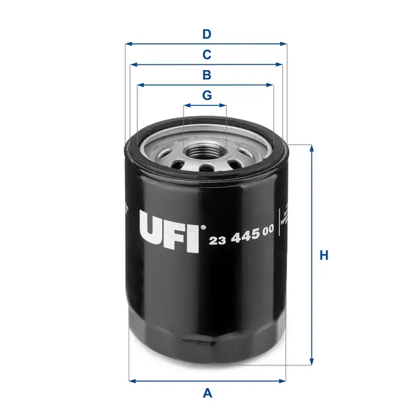 image of UFI 23.445.00 Oil Filter Oil Spin-On