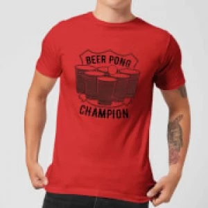 Image of Beershield Beer Pong Champion T-Shirt - Red - L