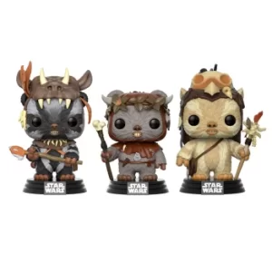 image of Star Wars Teebo, Chirpa, Logray EXC Pop Vinyl Figure Triple Pack