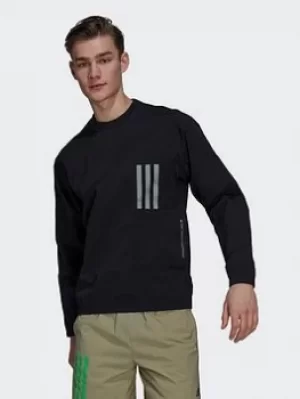 Image of adidas Sportswear X-city Packable Sweatshirt, Black Size M Men