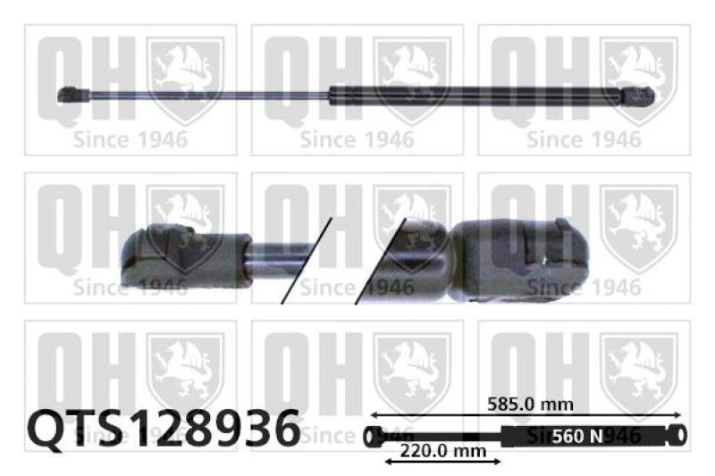 Image of QUINTON HAZELL Bonnet strut QUINTON HAZELL QTS128936