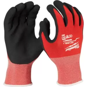 Image of Milwaukee Cut Level 1 Dipped Work Gloves Black / Red 2XL Pack of 12
