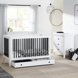 image of Ickle Bubba Tenby 3 Piece Nursery Changing Furniture Set Black/white