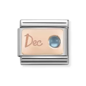 image of Nomination Classic Rose Gold December Birthstone Charm