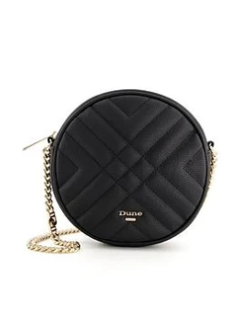 image of Dune London Dellisa Small Quilt Circle Bag - Black, Women