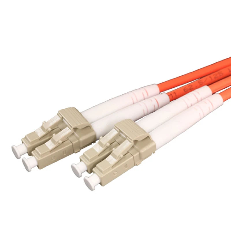Image of Cablenet 0.5m OM1 62.5/125 LC-LC Duplex Orange LSOH Fibre Patch Lead