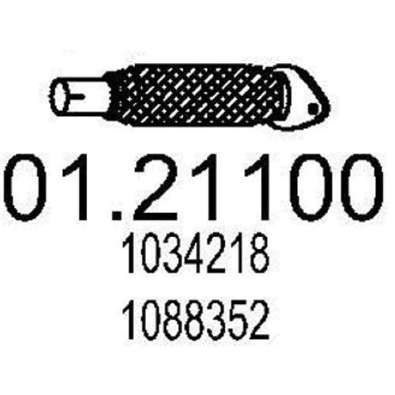 Image of MTS 01.21100 Exhaust Pipe Rear, Length: 350mm Exhaust Pipe (17)