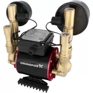 image of Grundfos Amazon STN Brass Twin Impeller Negative Head Shower Pump 3.0 bar in Black