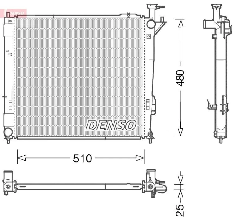 Image of DENSO Engine radiator DENSO DRM41015