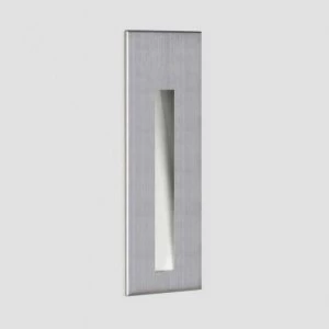 Image of LED 1 Light Indoor Small Recessed Marker Wall Light Brushed Stainless Steel IP65