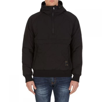Image of Armani Exchange Gold Patch Logo Polo Pullover Jacket Black Size L Men
