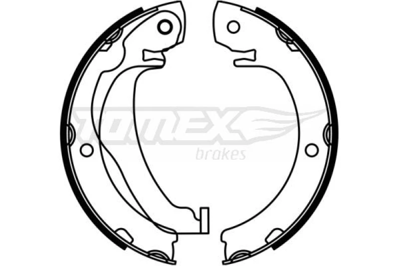 Image of TOMEX brakes TX 23-05 Brake Shoes Rear Axle Brake Shoe Set (70)