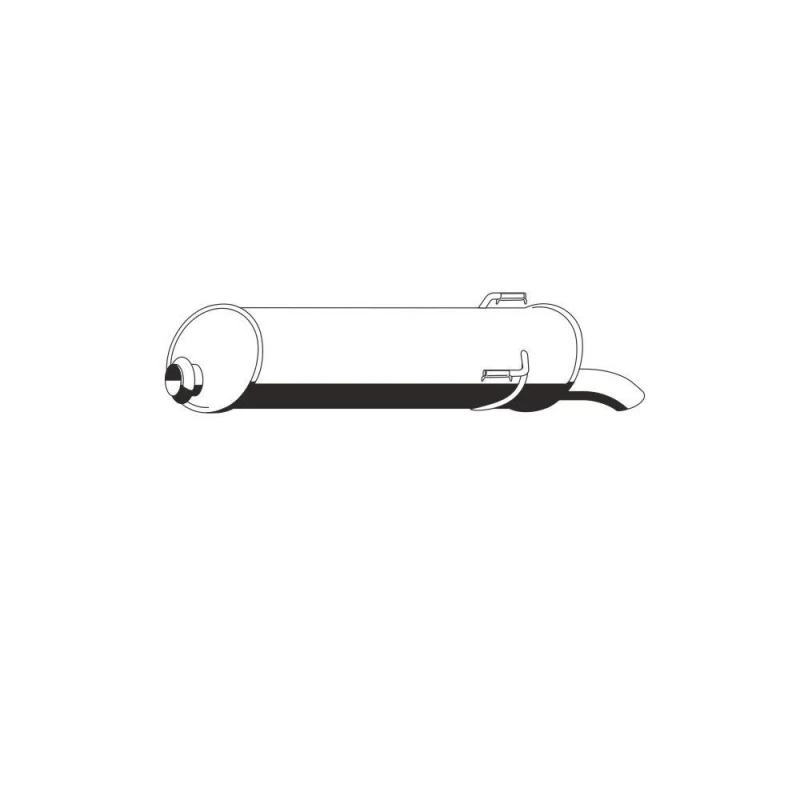 Image of ERNST 510004 Rear silencer without exhaust tip End Silencer (3437)