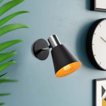 Image of Kem - 6347 Black Nickel Wall Lamp
