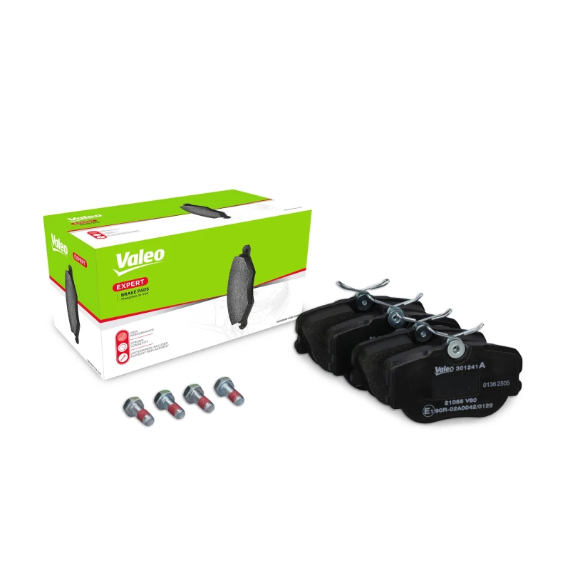 Image of VALEO 301241A Brake pad set EXPERT Front Axle, excl. wear warning contact, without anti-squeak plate Brake Pad Set,disc brake (402)