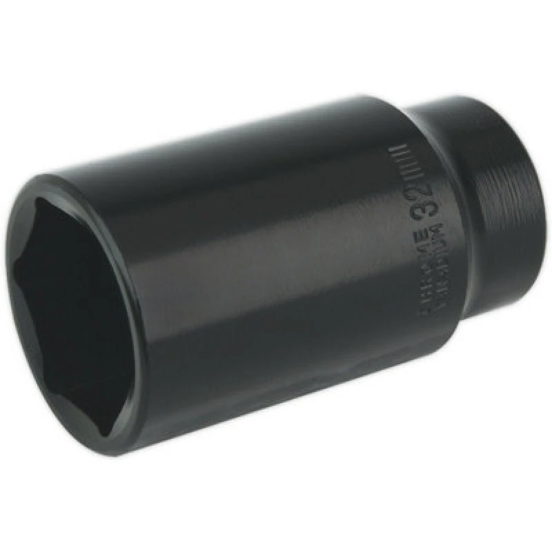 Image of Loops 32mm Forged Deep Impact Socket - 1/2 Inch Sq Drive Chrome Vanadium Wrench Socket Multi