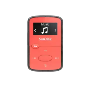 image of SanDisk Clip Jam MP3 Player 8GB, Red - SDMX26-008G-E46R